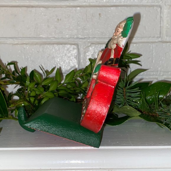 Vintage Midwest of Cannon Falls Santa in Sleigh Stocking Holder - Picture 7 of 14